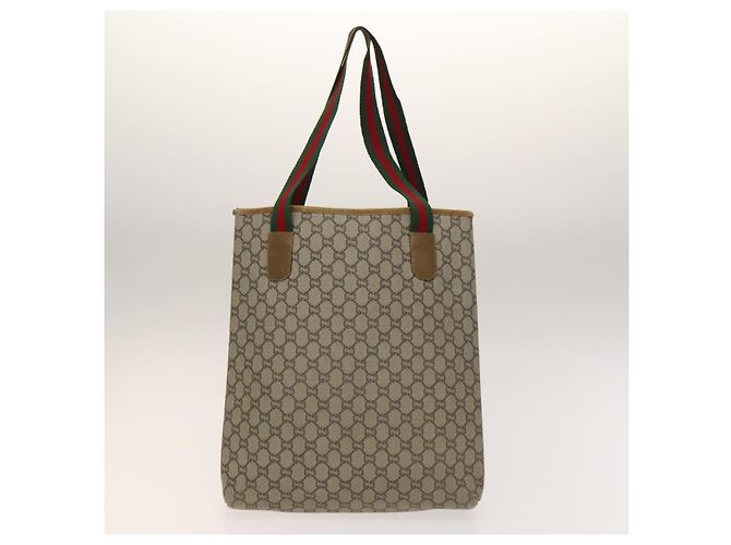 Borsa a Spalla GUCCI GG Canvas GG Plus Supreme PVC 3Set Beige Auth ti3417 - vista 10