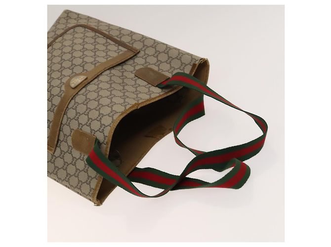 Borsa a Spalla GUCCI GG Canvas GG Plus Supreme PVC 3Set Beige Auth ti3417 - vista 12