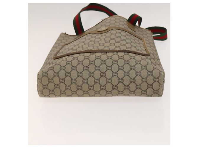 Borsa a Spalla GUCCI GG Canvas GG Plus Supreme PVC 3Set Beige Auth ti3417 - vista 13