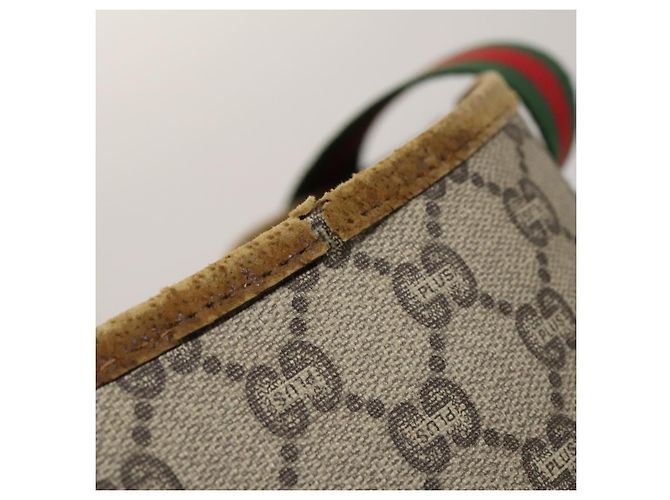 Borsa a Spalla GUCCI GG Canvas GG Plus Supreme PVC 3Set Beige Auth ti3417 - vista 14