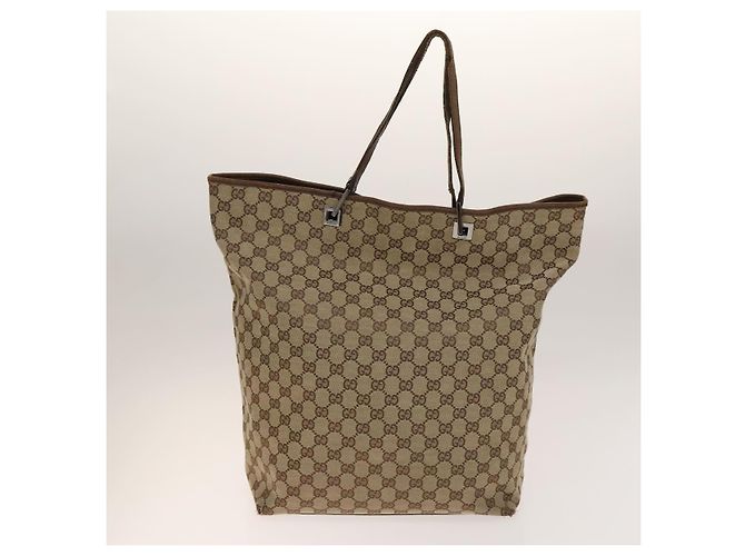Borsa a Spalla GUCCI GG Canvas GG Plus Supreme PVC 3Set Beige Auth ti3417 - vista 2