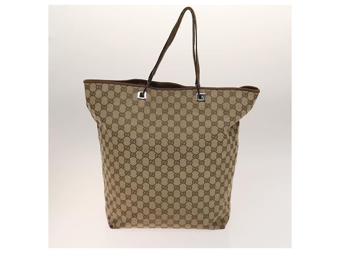 Borsa a Spalla GUCCI GG Canvas GG Plus Supreme PVC 3Set Beige Auth ti3417 - vista 3