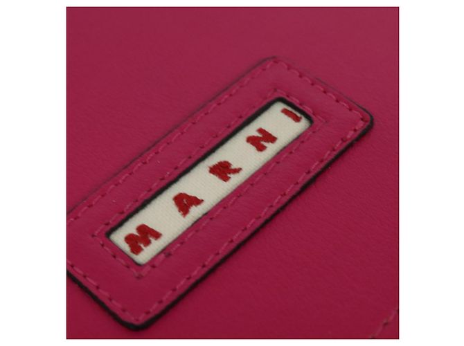 Borsa Tote in pelle rosa MARNI Auth gh503 - vista 16