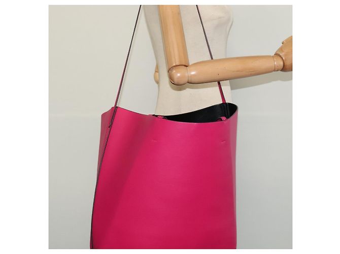Borsa Tote in pelle rosa MARNI Auth gh503 - vista 22