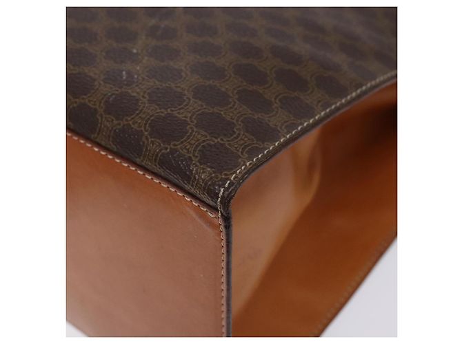 Céline Borsa a mano in tela Macadam CELINE in pelle PVC marrone e oro Auth gh737 D'oro - vista 10