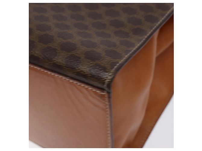 Céline Borsa a mano in tela Macadam CELINE in pelle PVC marrone e oro Auth gh737 D'oro - vista 12