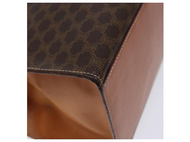 Céline Borsa a mano in tela Macadam CELINE in pelle PVC marrone e oro Auth gh737 D'oro - vista 13