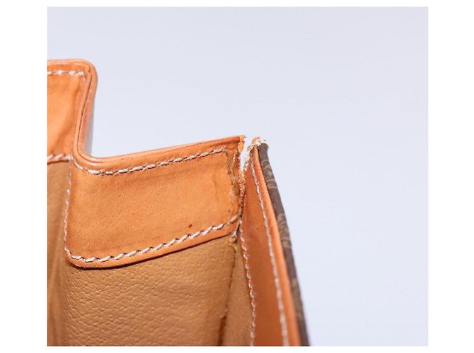 Céline Borsa a mano in tela Macadam CELINE in pelle PVC marrone e oro Auth gh737 D'oro - vista 21