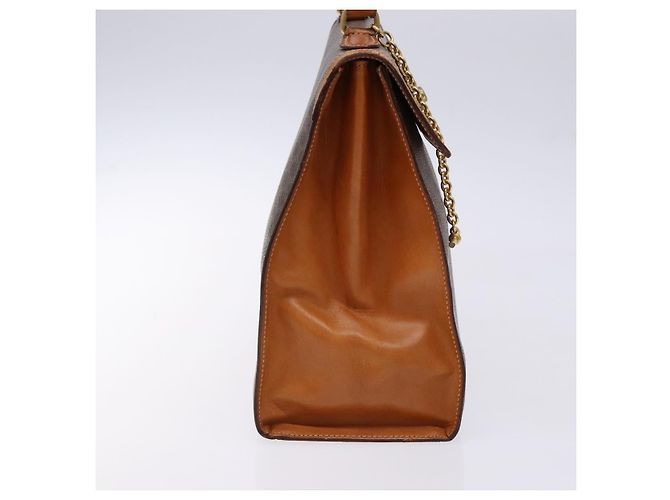 Céline Borsa a mano in tela Macadam CELINE in pelle PVC marrone e oro Auth gh737 D'oro - vista 4