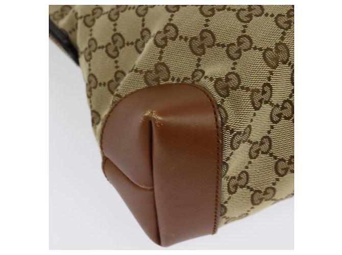 Gucci GG Canvas Web Sherry Line Schultertasche Beige Gold 337598 Auth 140780 Golden - Ansicht 12