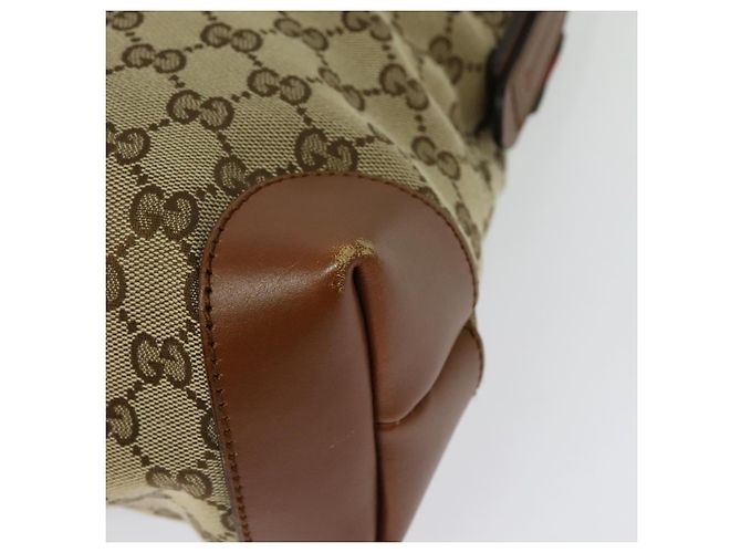 Gucci GG Canvas Web Sherry Line Schultertasche Beige Gold 337598 Auth 140780 Golden - Ansicht 13