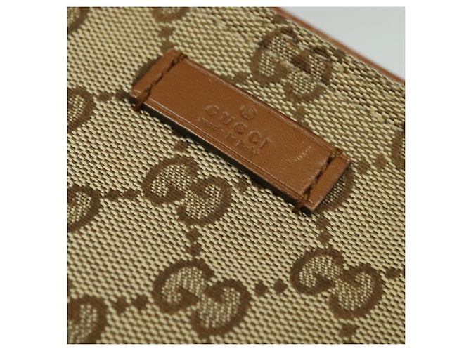 Gucci GG Canvas Web Sherry Line Schultertasche Beige Gold 337598 Auth 140780 Golden - Ansicht 14