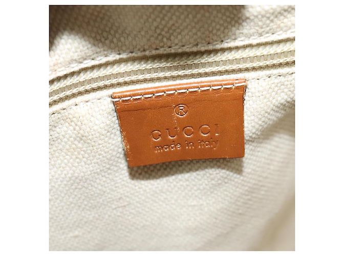 Gucci GG Canvas Web Sherry Line Schultertasche Beige Gold 337598 Auth 140780 Golden - Ansicht 15