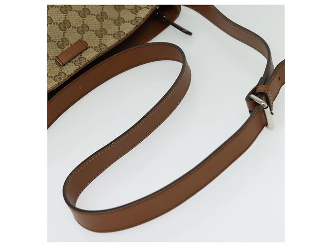 Gucci GG Canvas Web Sherry Line Schultertasche Beige Gold 337598 Auth 140780 Golden - Ansicht 7
