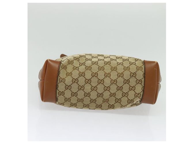 Gucci GG Canvas Web Sherry Line Schultertasche Beige Gold 337598 Auth 140780 Golden - Ansicht 9