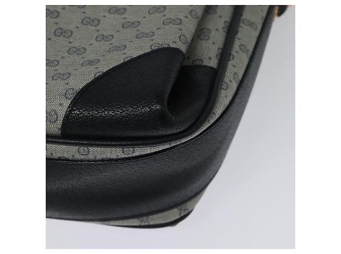Gucci Borsa a Spalla Micro GG Supreme PVC Navy Gold 001 116 0844 Auth ep10595 D'oro Blu navy - vista 13