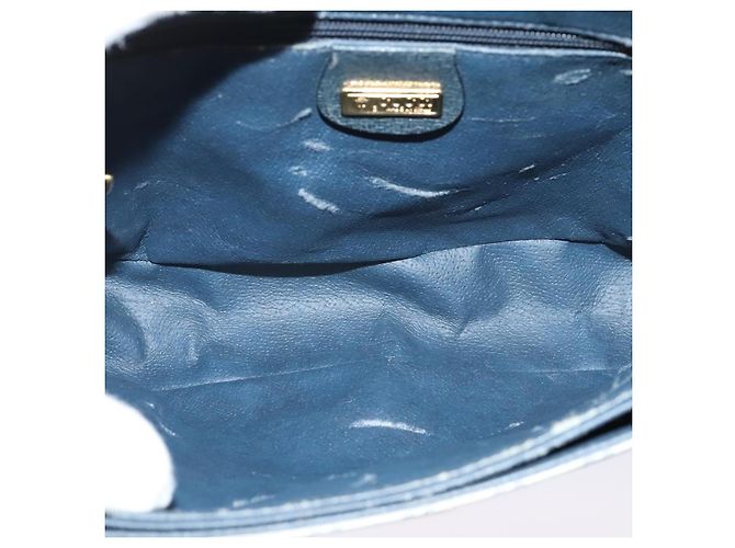 Gucci Borsa a Spalla Micro GG Supreme PVC Navy Gold 001 116 0844 Auth ep10595 D'oro Blu navy - vista 17