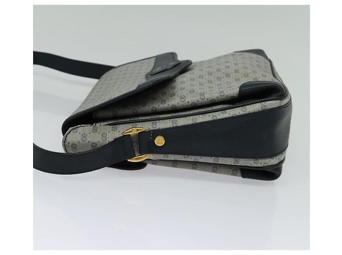 Gucci Borsa a Spalla Micro GG Supreme PVC Navy Gold 001 116 0844 Auth ep10595 D'oro Blu navy - vista 4