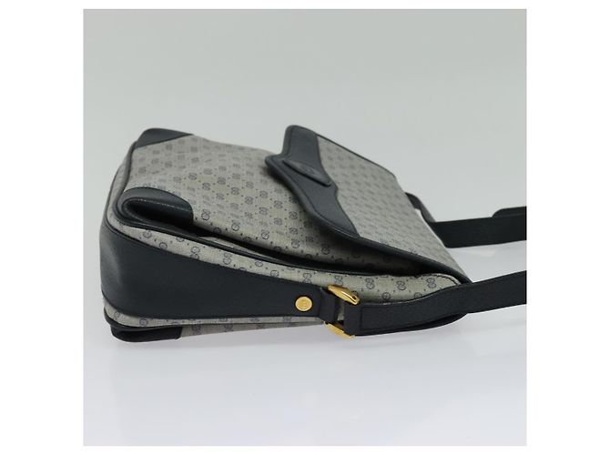 Gucci Borsa a Spalla Micro GG Supreme PVC Navy Gold 001 116 0844 Auth ep10595 D'oro Blu navy - vista 5