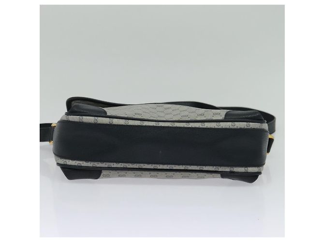 Gucci Borsa a Spalla Micro GG Supreme PVC Navy Gold 001 116 0844 Auth ep10595 D'oro Blu navy - vista 9