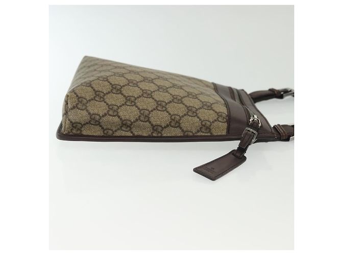 GUCCI GG Supreme Shoulder Bag PVC Beige Silver 92562 Auth 140791 Silvery - view 4