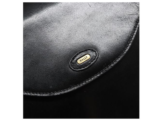 BALLY Borsa a mano in pelle nera e oro Auth gh533 Nero D'oro - vista 14