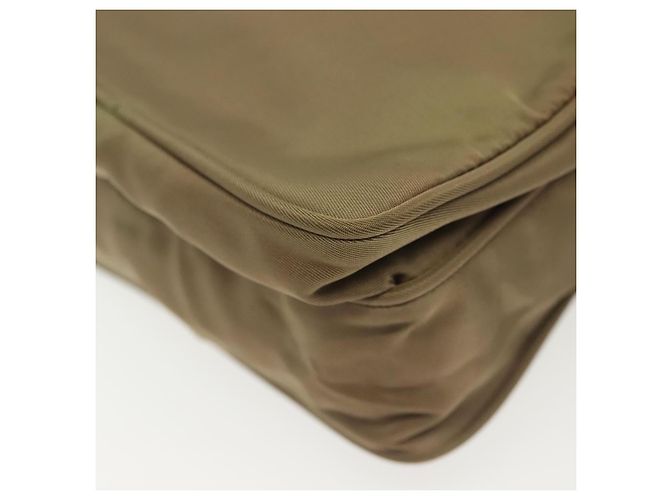 Borsa a Spalla PRADA Nylon Kaki Argento Autentica ki5896 Cachi - vista 11