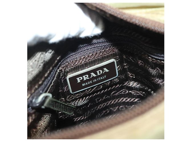 Borsa a Spalla PRADA Nylon Kaki Argento Autentica ki5896 Cachi - vista 17