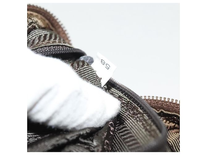 Borsa a Spalla PRADA Nylon Kaki Argento Autentica ki5896 Cachi - vista 24