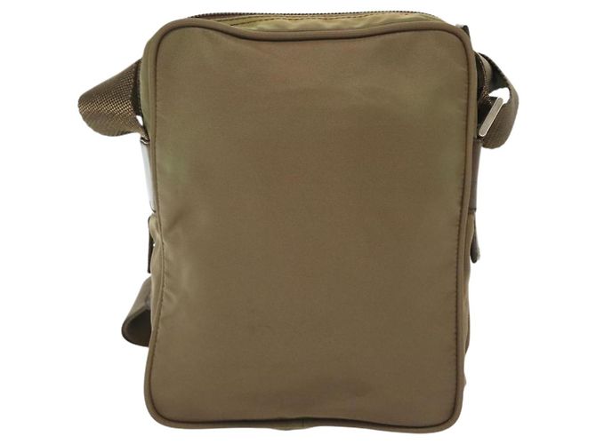 Borsa a Spalla PRADA Nylon Kaki Argento Autentica ki5896 Cachi - vista 3