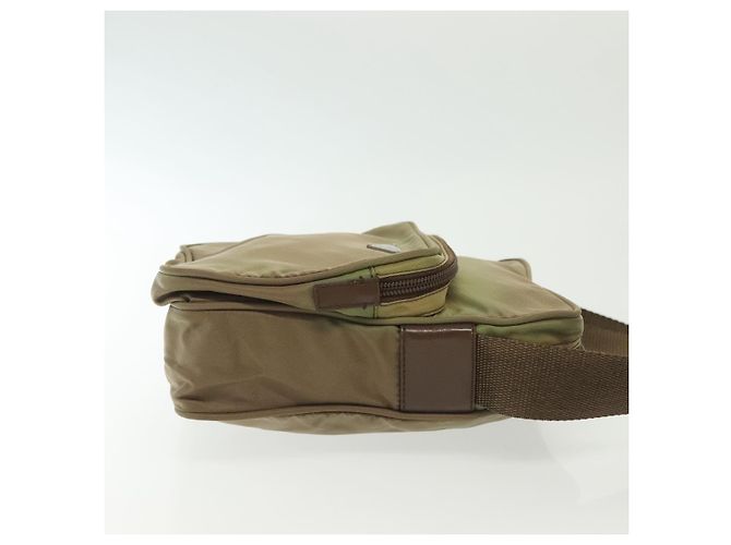 Borsa a Spalla PRADA Nylon Kaki Argento Autentica ki5896 Cachi - vista 4