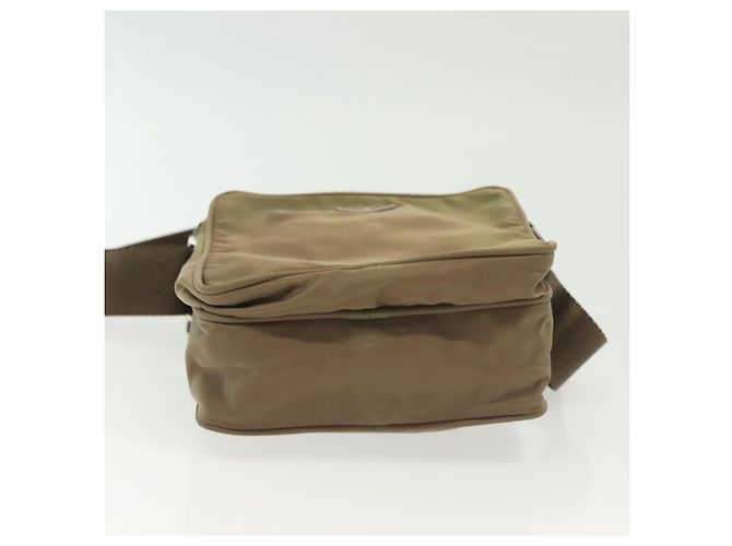 Borsa a Spalla PRADA Nylon Kaki Argento Autentica ki5896 Cachi - vista 9