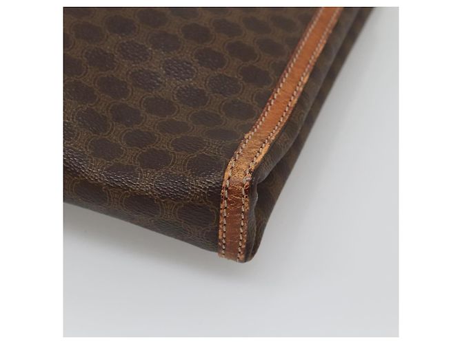 Céline Clutch in tela Macadam CELINE in pelle PVC marrone Auth gh579 - vista 10