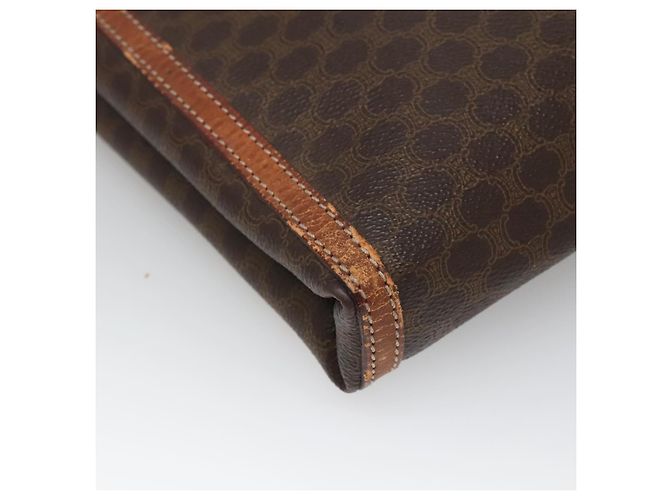 Céline Clutch in tela Macadam CELINE in pelle PVC marrone Auth gh579 - vista 11