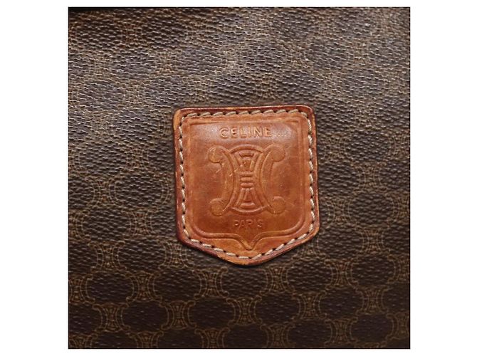 Céline Clutch in tela Macadam CELINE in pelle PVC marrone Auth gh579 - vista 12