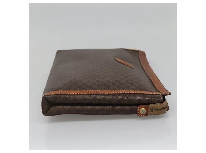 Céline Clutch in tela Macadam CELINE in pelle PVC marrone Auth gh579 - vista 5