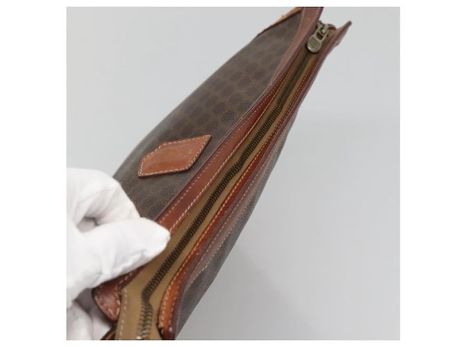 Céline Clutch in tela Macadam CELINE in pelle PVC marrone Auth gh579 - vista 6