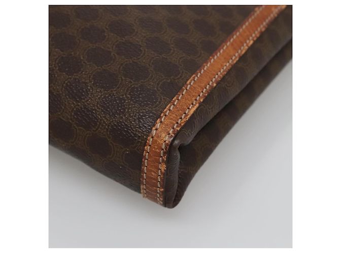 Céline Clutch in tela Macadam CELINE in pelle PVC marrone Auth gh579 - vista 8