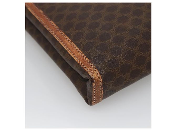 Céline Clutch in tela Macadam CELINE in pelle PVC marrone Auth gh579 - vista 9