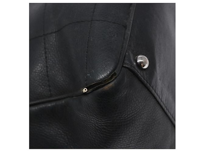 CHANEL Borsa Choco Bar COCO Mark in tela nera e argento CC Auth BA5420 Nero - vista 13