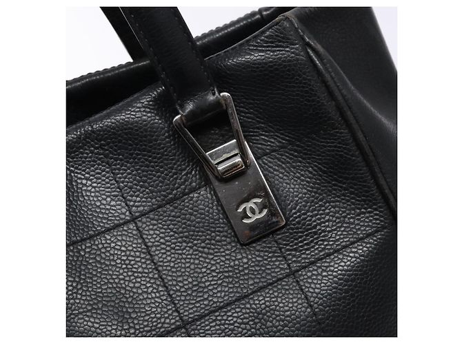 CHANEL Borsa Choco Bar COCO Mark in tela nera e argento CC Auth BA5420 Nero - vista 14