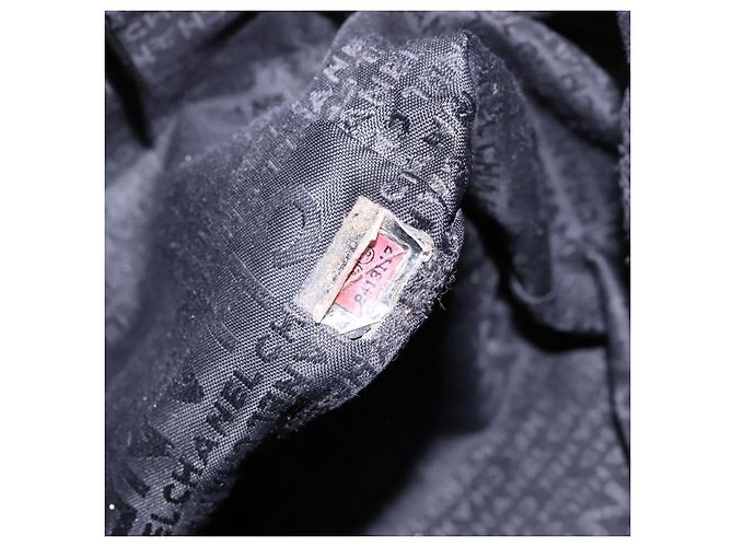 CHANEL Borsa Choco Bar COCO Mark in tela nera e argento CC Auth BA5420 Nero - vista 21