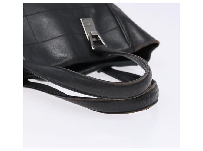 CHANEL Borsa Choco Bar COCO Mark in tela nera e argento CC Auth BA5420 Nero - vista 7