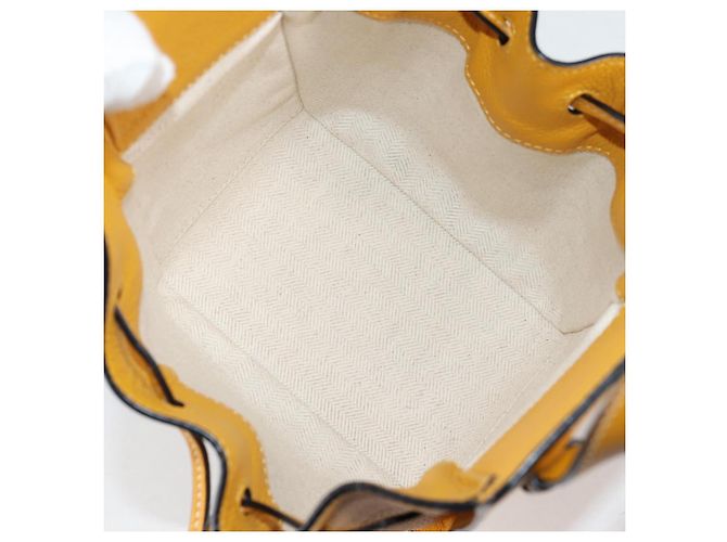 LOEWE Borsa a mano Hammock Compact in pelle gialla Auth 135252M Giallo - vista 10