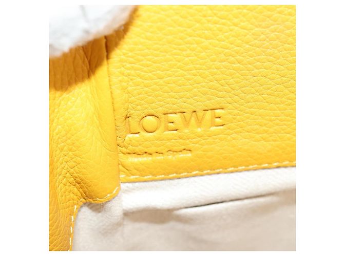 LOEWE Borsa a mano Hammock Compact in pelle gialla Auth 135252M Giallo - vista 18