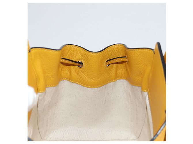 LOEWE Borsa a mano Hammock Compact in pelle gialla Auth 135252M Giallo - vista 20