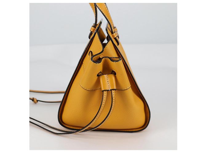 LOEWE Borsa a mano Hammock Compact in pelle gialla Auth 135252M Giallo - vista 3