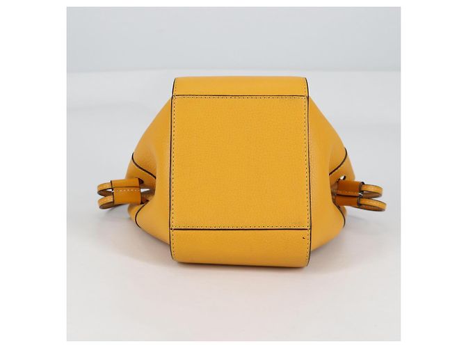 LOEWE Borsa a mano Hammock Compact in pelle gialla Auth 135252M Giallo - vista 5