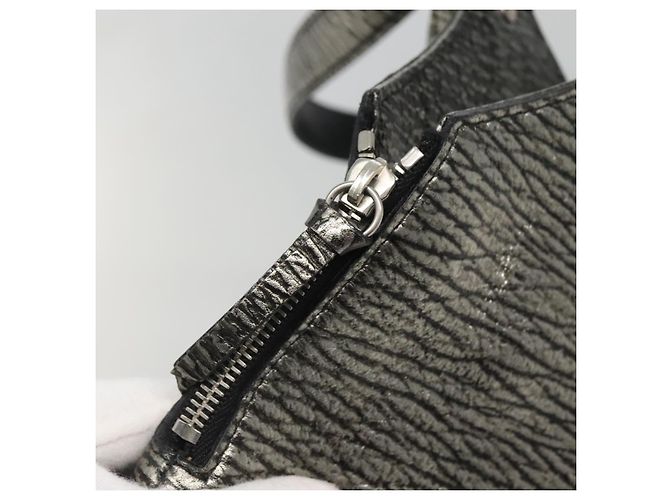 SAINT LAURENT Borsa a Spalla Metropolis Pelle Argento Auth am8965 - vista 14