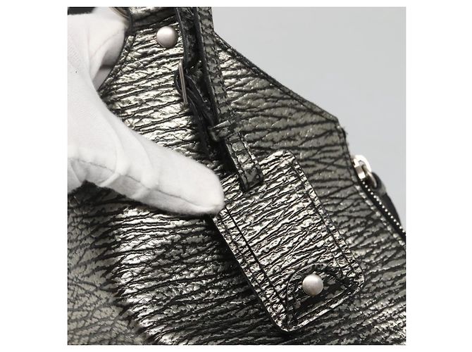 SAINT LAURENT Borsa a Spalla Metropolis Pelle Argento Auth am8965 - vista 15